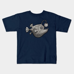 Angler Fish Swims Deep Kids T-Shirt